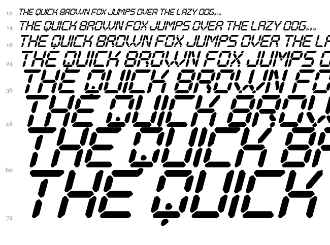Digital Play St font waterfall